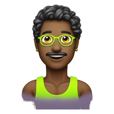 male gogo dancer neon sticker