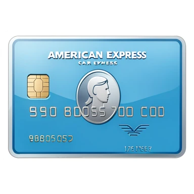 Light blue American Express card, aesthetic sticker