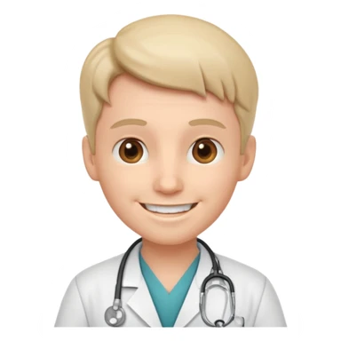 cartoon face for  a doctor replying approval sticker