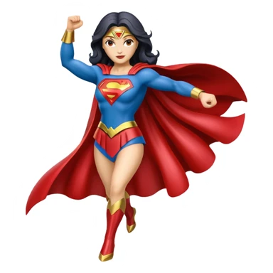 Isolated, ultra detailed illustration of the most incredibly beautiful and brightly colored DC Super hero, Superwoman
figurine imaginable, toy style. sticker