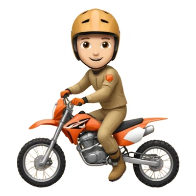 guy on dirtbike smiling for camera sticker