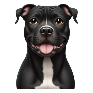 Black English Staffordshire Bull Terrier sticker