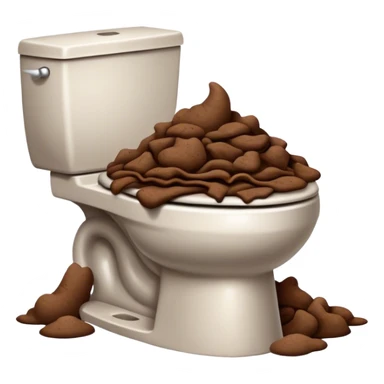 A poop in a toilet  sticker