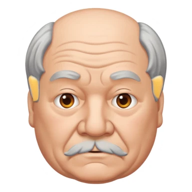 señor muy mayor gordo pelo gris sin bigote  sticker