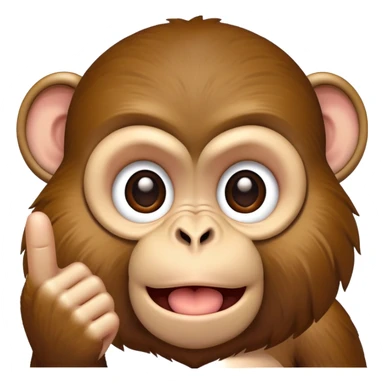 Monkey sticking its middle finger out at you sticker