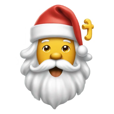  santa with a yellow dog bone in his mouth dripping sticker