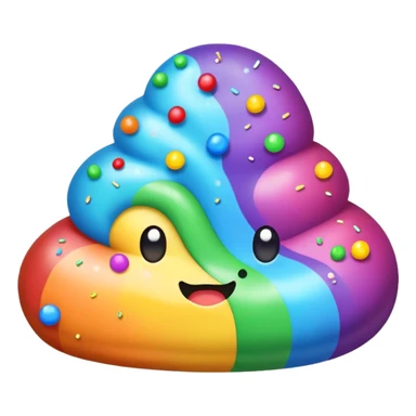 rainbow poop and sparkles and sprinkles sticker