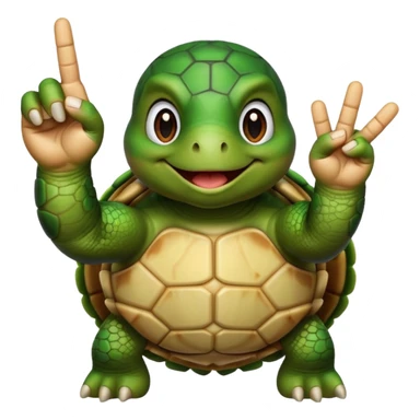 Turtle giving the middle finger sticker
