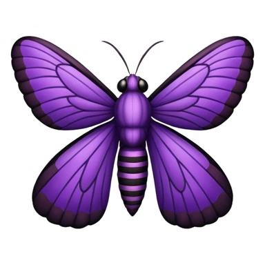 moth purple and black sticker