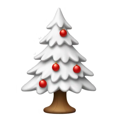 white christmas tree with red accents sticker