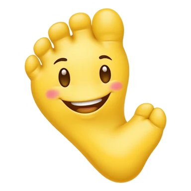 yellow emoji smelling foot sticker