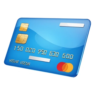 3D style credit card icon, no text sticker