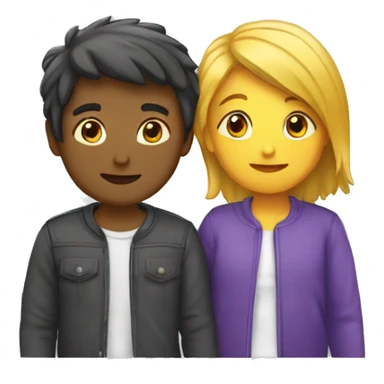 Deux personne qui s’embrassent  sticker