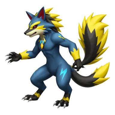 Shiny cool Zeraora-Zoroark-Obstagoon-fusion sticker