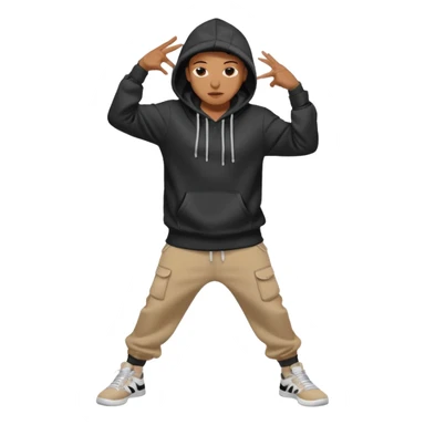 Hip-hop dancer (hoodie), street dancer. sticker