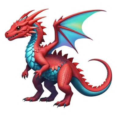 Dutch-Angel-Dragon-Salandit-Salamence-Drudigon-fusion-animal-creature, full body  sticker