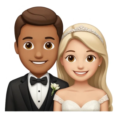 Wedding Modern Classic 2 people sticker