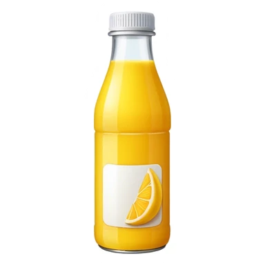 Yellow juice bottled sticker