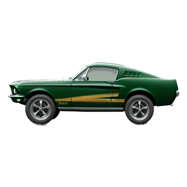 1967 mustang hunter green  sticker