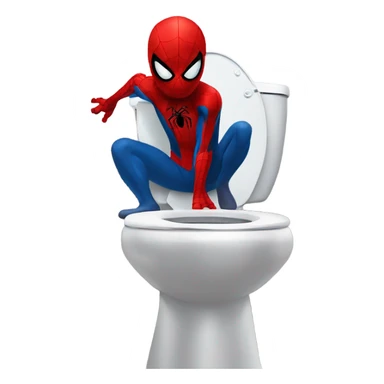 Spider - man in a toilet sticker