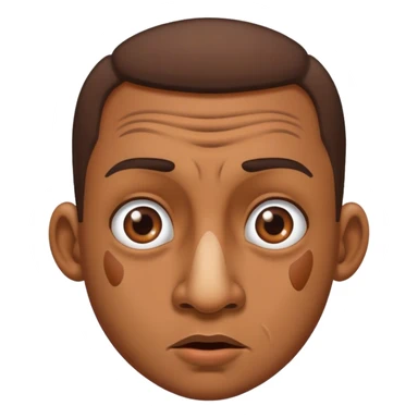 a guy with 2 brown boogers coming out of his nose sticker