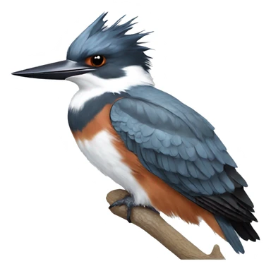 male belted kingfisher  sticker