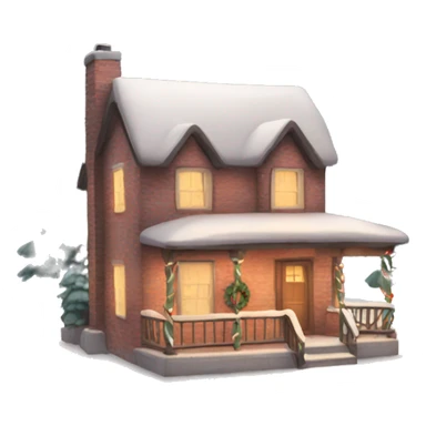 Cozy Christmas house sticker