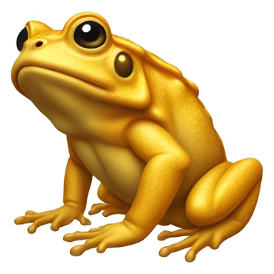 golden toad with 2 legs in front and 1 hind leg. Only 3 Legs sticker