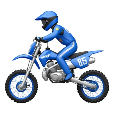 Blue dirt bike 85cc sticker