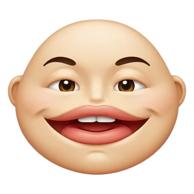 Puckering mouth emoji sticker