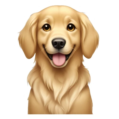 Light Golden Retriever Girl with little smile and Big Black eyes sticker
