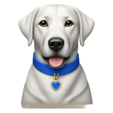 black lab with royal blue collar sticker