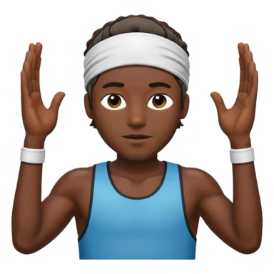 male athelete with headband sticker