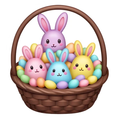  peeps marshmallow easter candy basket kawaii chocolate bunny jelly bean eggs sticker