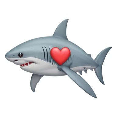 Tiburón con ojos de corazón sticker