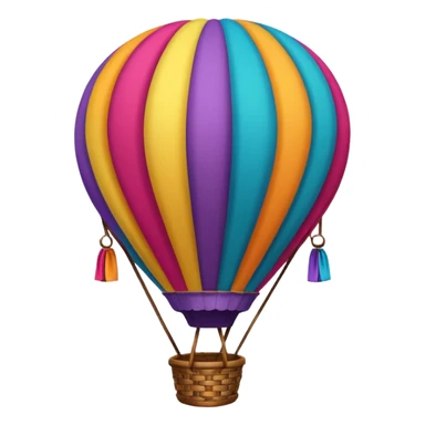 Balloon – Hot air balloon with colorful fabric sticker