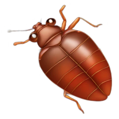 bed bug with fire sticker
