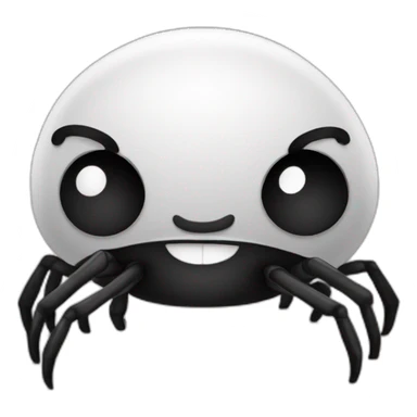 black and white spider chubby mascot sticker