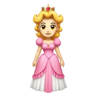 princess peach mixed with a peach sticker