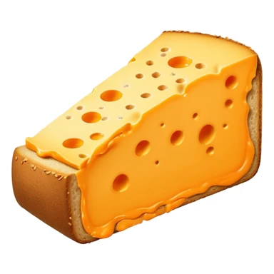 a slice of cheese to put on a bread sticker