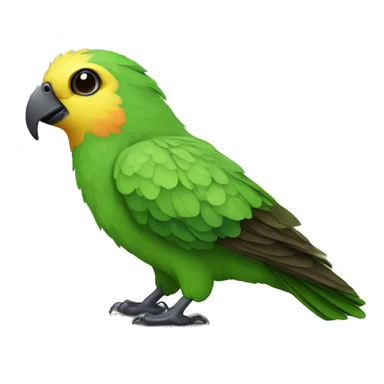 parekeet with a g sticker