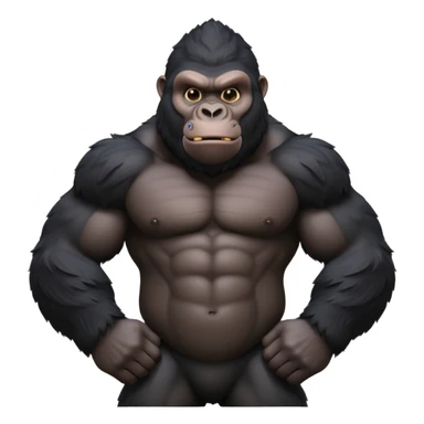3d Full hd Pixar Style black gorilla sticker
