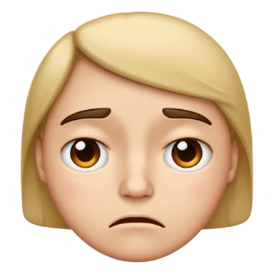 Sighing annoyed face sticker