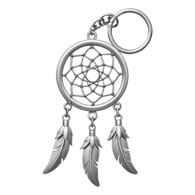 Realistic Mini metallic Dreamcatcher keychain  sticker