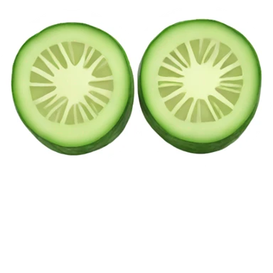 Smiley face with cucumbers on eyes sticker