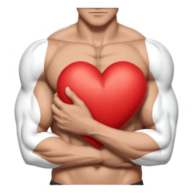 Un brazo abrazando un corazón sticker