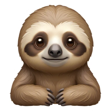 Cinematic Noble Sloth Portrait Emoji, Poised and serene, with a leisurely, gentle build and calm, wise eyes adorned with soft, textured fur, Simplified yet sharp and sophisticated features, highly detailed, glowing with a soft, tranquil glow, high shine, intelligent and unhurried, stylized with an air of relaxed authority, focused and composed, soft glowing outline, capturing the essence of a watchful and confident guardian that appears ready to slowly emerge from the screen with effortless grace! sticker