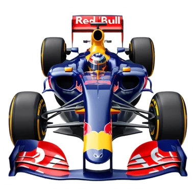 Um carro de fórmula 1 da rede Bull de 2010 com o número 5 no carro sticker