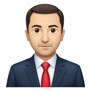 Turkish politician Ekrem İmamoğlu, Mayor of Istanbul, middle-aged man with short dark hair in a suit sticker