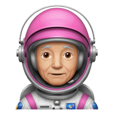  old man man Astronaut with Pink Visors sticker